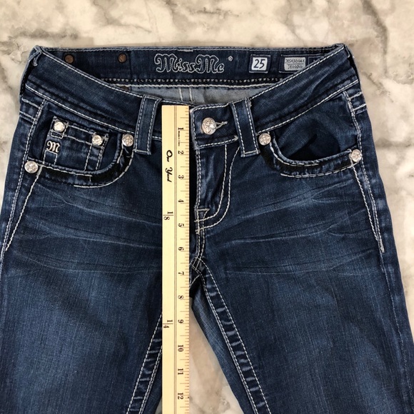 Miss Me Bling Wing Denim Jegging Jean Pants, Sz 25 - Picture 5 of 8